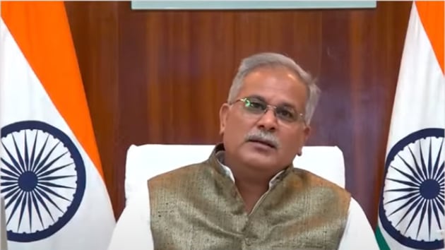 Chhattisgarh CM Bhupesh Baghel speaking at the Hindustan Times Leadership Summit 2020(Screengrab)