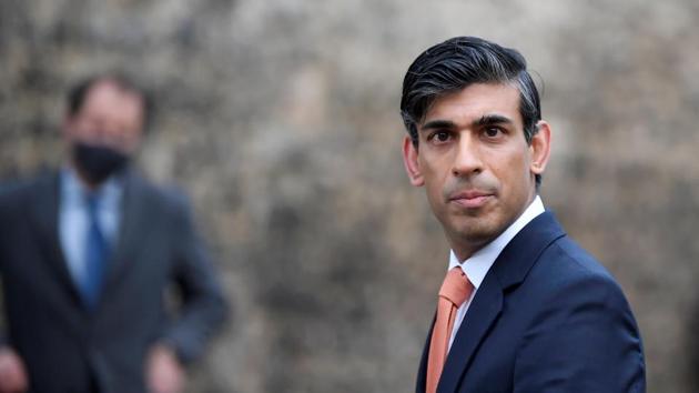 Britain's Chancellor of the Exchequer Rishi Sunak looks on as he leaves following an outside broadcast interview.(REUTERS) Britain's Chancellor of the Exchequer Rishi Sunak looks on as he leaves following an outside broadcast interview.(REUTERS)