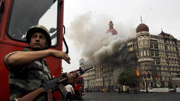 Mumbai: **FILE** Smoke is seen billowing out of the ground and first floor of the Taj Hotel in south Mumbai during security personnel's "Operation Cyclone" following the 26/11 terror attacks in 2008.(PTI) Mumbai: **FILE** Smoke is seen billowing out of the ground and first floor of the Taj Hotel in south Mumbai during security personnel's "Operation Cyclone" following the 26/11 terror attacks in 2008.(PTI)