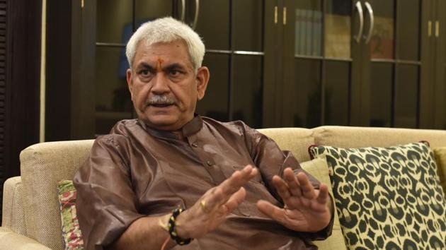 Jammu and Kashmir’s lieutenant governor Manoj Sinha.(Vipin Kumar/HT Archive)