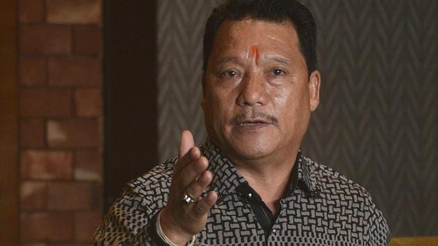 Gorkha Janmukti Morcha (GJM) leader Bimal Gurung surfaced last month after remaining underground for three and a half years.(HT PHOTO)