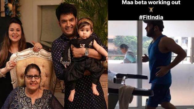 Kapil Sharma has shared a video of him and his mother working out at home.