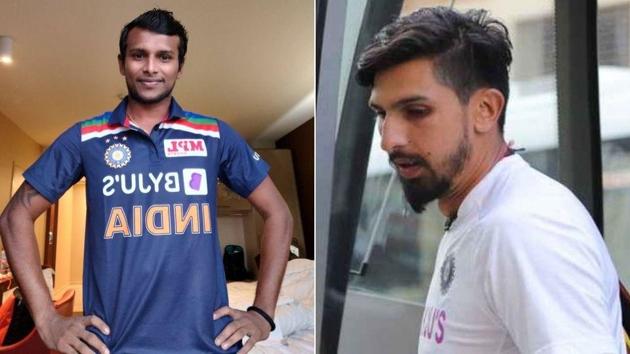 Photos of Indian uncapped pacer T Natarajan (L), Ishant Sharma (R)(Twitter) Photos of Indian uncapped pacer T Natarajan (L), Ishant Sharma (R)(Twitter)