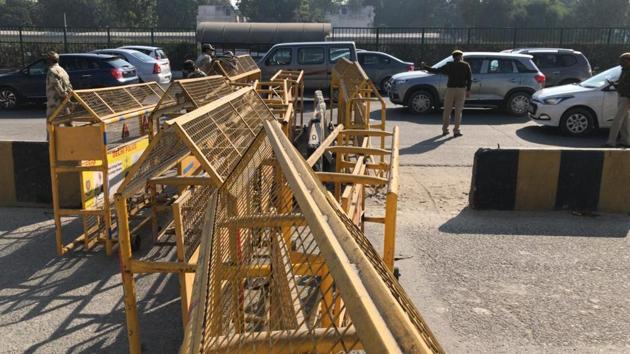 Gurugram Police is coordinating with the Delhi Police to streamline vehicular movement.(Sourced) Gurugram Police is coordinating with the Delhi Police to streamline vehicular movement.(Sourced)
