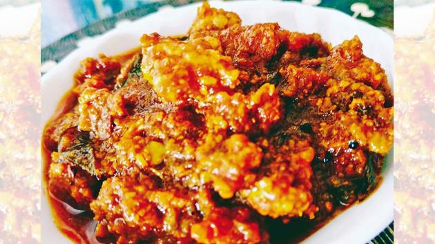 Rummy’s Kitchen offers a variety of non-vegetarian pickles made in the South Indian style like this mutton pickle