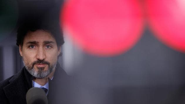 Canada's Prime Minister Justin Trudeau attends a news conference at Rideau Cottage, as efforts continue to help slow the spread of the coronavirus disease in Ottawa, Ontario, Canada November 20, 2020.(REUTERS) Canada's Prime Minister Justin Trudeau attends a news conference at Rideau Cottage, as efforts continue to help slow the spread of the coronavirus disease in Ottawa, Ontario, Canada November 20, 2020.(REUTERS)