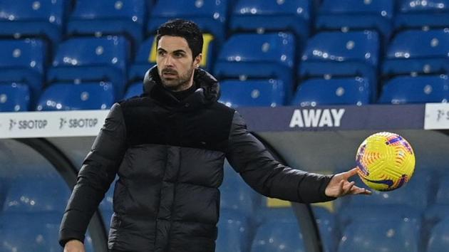 FILE PHOTO: Soccer Football - Premier League - Leeds United v Arsenal - Elland Road, Leeds, Britain - November 22, 2020 Arsenal manager Mikel Arteta Pool via REUTERS/Paul Ellis(Pool via REUTERS) FILE PHOTO: Soccer Football - Premier League - Leeds United v Arsenal - Elland Road, Leeds, Britain - November 22, 2020 Arsenal manager Mikel Arteta Pool via REUTERS/Paul Ellis(Pool via REUTERS)