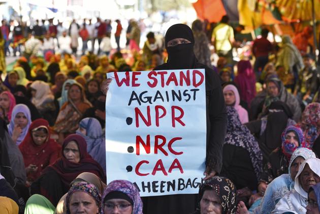 The protest at Shaheen Bagh in New Delhi on February 26, 2020.(Burhaan Kinu/HT PHOTO) The protest at Shaheen Bagh in New Delhi on February 26, 2020.(Burhaan Kinu/HT PHOTO)