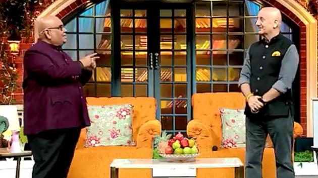 Satish Kaushik and Anupam Kher on The Kapil Sharma Show.