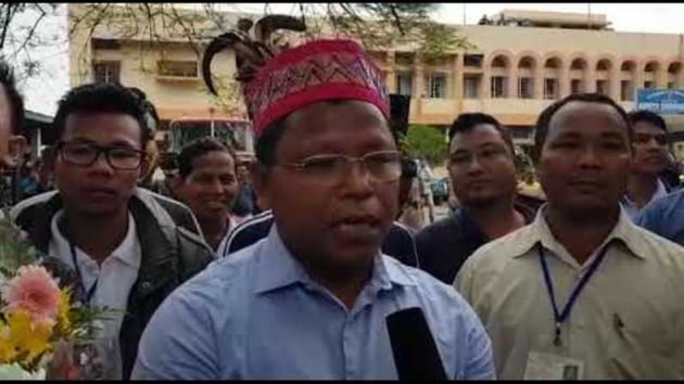 NPP Spokesman Marcuise N Marak told reporters that the Congress is trying to destabilise the NPP-led MDA government by making baseless allegations.(Photo via Twitter) NPP Spokesman Marcuise N Marak told reporters that the Congress is trying to destabilise the NPP-led MDA government by making baseless allegations.(Photo via Twitter)
