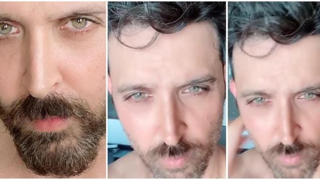 Hrithik Roshan shared a before and after shave pictures over two successive days.