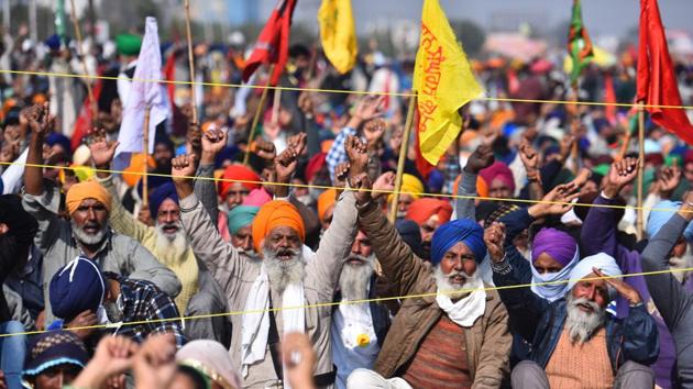 On Sunday, the protests were mentioned by Canadian politician Jagmeet Singh, who criticised the Indian government’s use of force against the farmers.(Raj K Raj/HT PHOTO)