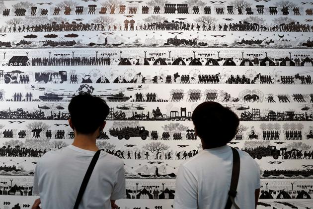 The exhibition ‘Law of the Journey’ is an epic, multi-layered statement about the human condition and its reflects the artist’s. Ai Weiwei’s, empathy and concern for the millions of people who face continuous destructions and horrors. (REUTERS/Jorge Silva)