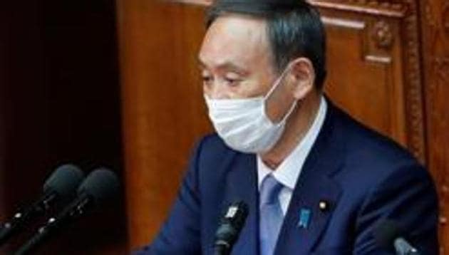 Yoshihide Suga scored the third-highest support rate for a prime minister on record when he was installed in September after his Shinzo Abe’s sudden resignation due to illness.(Reuters file photo) Yoshihide Suga scored the third-highest support rate for a prime minister on record when he was installed in September after his Shinzo Abe’s sudden resignation due to illness.(Reuters file photo)