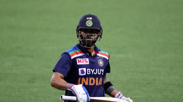 India's Virat Kohli walks off dejected after being caught by Moises Henriques.(REUTERS)