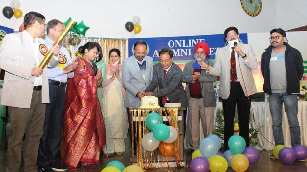 Dignitaries during the online alumni meet organised by PAU’s College of Agricultural Engineering and Technology in Ludhiana on Tuesday.(HT photo) Dignitaries during the online alumni meet organised by PAU’s College of Agricultural Engineering and Technology in Ludhiana on Tuesday.(HT photo)