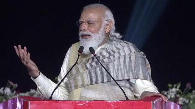 On Sunday, PM Modi had cited a Bengali verse to highlight the significance of his government’s Atmanirbhar Bharat and vocal for local campaigns. (Photo @BJP4India) On Sunday, PM Modi had cited a Bengali verse to highlight the significance of his government’s Atmanirbhar Bharat and vocal for local campaigns. (Photo @BJP4India)
