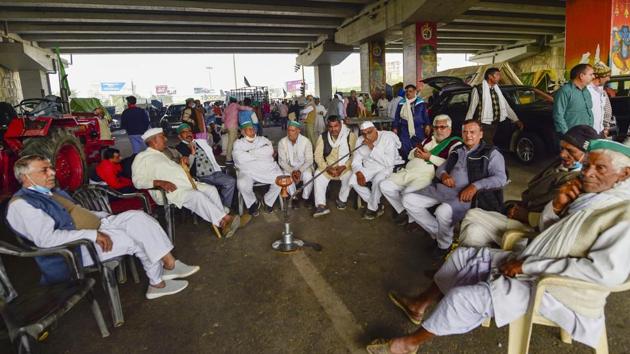 Farmers on dharna at Ghazipur Delhi-UP border during their 'Delhi Chalo' protest march against the new farm laws. (PTI Photo) Farmers on dharna at Ghazipur Delhi-UP border during their 'Delhi Chalo' protest march against the new farm laws. (PTI Photo)