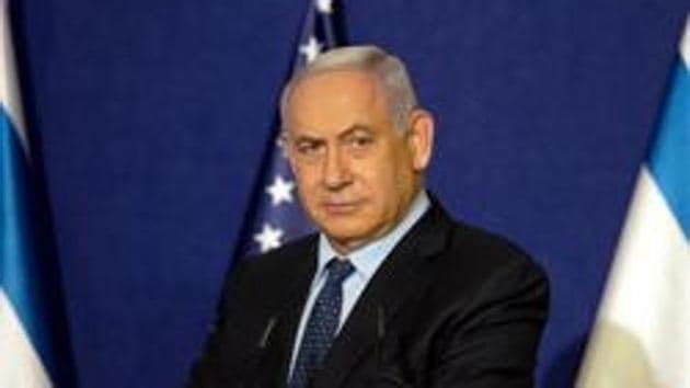 Netanyahu’s Likud party and Gantz’s Blue and White battled to a stalemate in three consecutive elections before agreeing in May to form their coalition.(REUTERS) Netanyahu’s Likud party and Gantz’s Blue and White battled to a stalemate in three consecutive elections before agreeing in May to form their coalition.(REUTERS)