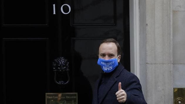 Britain's Health Secretary Matt Hancock arrives at Downing Street in London, Wednesday, Dec. 2, 2020. (AP) Britain's Health Secretary Matt Hancock arrives at Downing Street in London, Wednesday, Dec. 2, 2020. (AP)