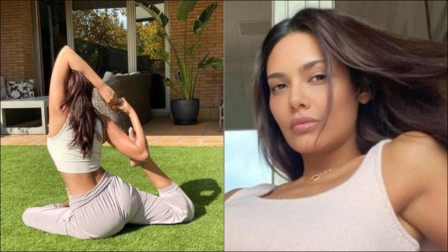 Esha Gupta nails Eka Pada Rajakapotasana(Instagram/egupta)