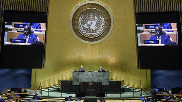 The 75th session of the United Nations General Assembly, Tuesday, Sept. 29, 2020, at UN headquarters.(AP) The 75th session of the United Nations General Assembly, Tuesday, Sept. 29, 2020, at UN headquarters.(AP)