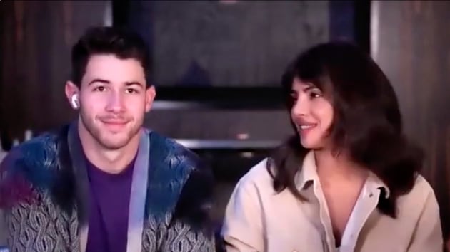 Nick Jonas and Priyanka Chopra during the Hindustan Times Leadership Summit.