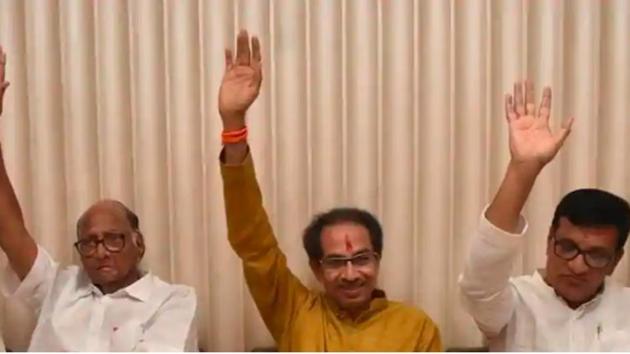NCP chief Sharad Pawar, CM Uddhav Thackeray and state Congress chief Balasaheb Thorat.(HT FILE) NCP chief Sharad Pawar, CM Uddhav Thackeray and state Congress chief Balasaheb Thorat.(HT FILE)