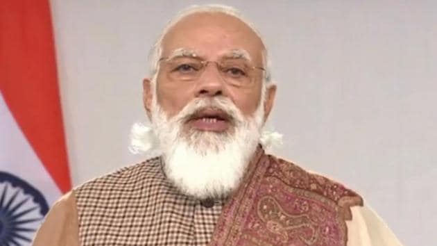 PM Modi delivers keynote address at IIT alumnus meet.(Twitter/Narendra Modi) PM Modi delivers keynote address at IIT alumnus meet.(Twitter/Narendra Modi)