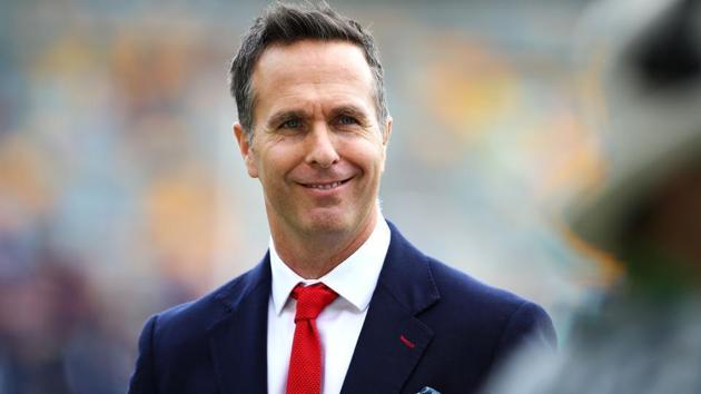 Michael Vaughan of the BBC commentary team laughs as he waits to speak on air before play on day one of the First Test Match of the 2017/18 Ashes Series between Australia and England at The Gabba.(Getty Images) Michael Vaughan of the BBC commentary team laughs as he waits to speak on air before play on day one of the First Test Match of the 2017/18 Ashes Series between Australia and England at The Gabba.(Getty Images)