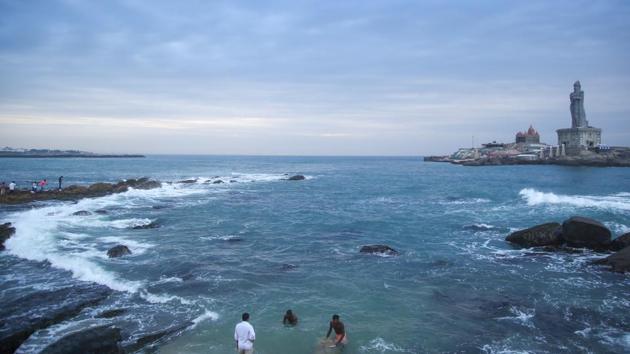 Inclement weather conditions in Kanyakumari on December 2. Burevi originated as a deep depression over southwest Bay of Bengal that had intensified into a cyclonic storm. The IMD had predicted heavy rains and wind in Kerala and Tamil Nadu from December 3 to 5. (PTI) Inclement weather conditions in Kanyakumari on December 2. Burevi originated as a deep depression over southwest Bay of Bengal that had intensified into a cyclonic storm. The IMD had predicted heavy rains and wind in Kerala and Tamil Nadu from December 3 to 5. (PTI)