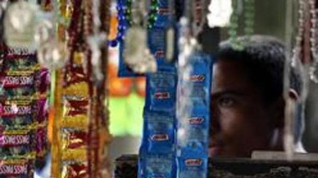 Pune police conducted day-long raids at five shops located in two buildings in Faraskhana and Vishrambaug areas of Pune on Wednesday and seized around Rs 3.5 crore hawala cash gained from illegal sale of tobacco and related products.(FOR REPRESENTATIONAL PURPOSE) Pune police conducted day-long raids at five shops located in two buildings in Faraskhana and Vishrambaug areas of Pune on Wednesday and seized around Rs 3.5 crore hawala cash gained from illegal sale of tobacco and related products.(FOR REPRESENTATIONAL PURPOSE)