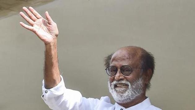 After years of flirting with politics and dropping hints about his own political ambitions, Rajinikanth, Tamil cinema’s biggest living icon – he remains that, although he has competition from some of the younger actors -- has finally announced that he will launch his own political party in January.(PTI) After years of flirting with politics and dropping hints about his own political ambitions, Rajinikanth, Tamil cinema’s biggest living icon – he remains that, although he has competition from some of the younger actors -- has finally announced that he will launch his own political party in January.(PTI)
