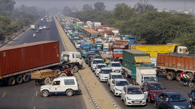 It has been eight days since farmers, mainly from Punjab and Haryana, have been protesting against the Centre’s farm laws.(PTI) It has been eight days since farmers, mainly from Punjab and Haryana, have been protesting against the Centre’s farm laws.(PTI)