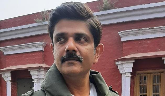 Actor Amit Sial during a shoot of an OTT series in Lucknow(Deep Saxena/HT) Actor Amit Sial during a shoot of an OTT series in Lucknow(Deep Saxena/HT)