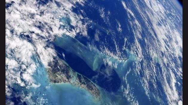 The image shows Andros Island, the largest island in the Bahamas from space.(Instagram/@nasa) The image shows Andros Island, the largest island in the Bahamas from space.(Instagram/@nasa)