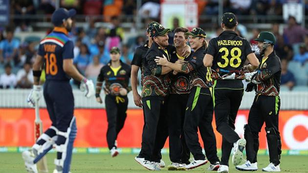 Mitchell Swepson celebrates the wicket of Virat Kohli(Getty Images) Mitchell Swepson celebrates the wicket of Virat Kohli(Getty Images)