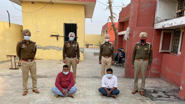 The accused in police custody.(HT Photo)