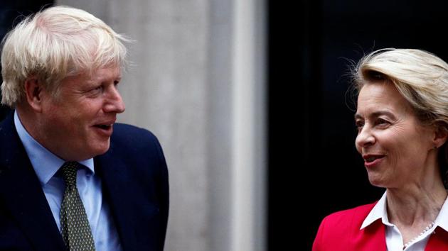 Britain's Prime Minister Boris Johnson meets European Commission President Ursula von der Leyen in London, Britain, January 8, 2020. (Reuters photo) Britain's Prime Minister Boris Johnson meets European Commission President Ursula von der Leyen in London, Britain, January 8, 2020. (Reuters photo)