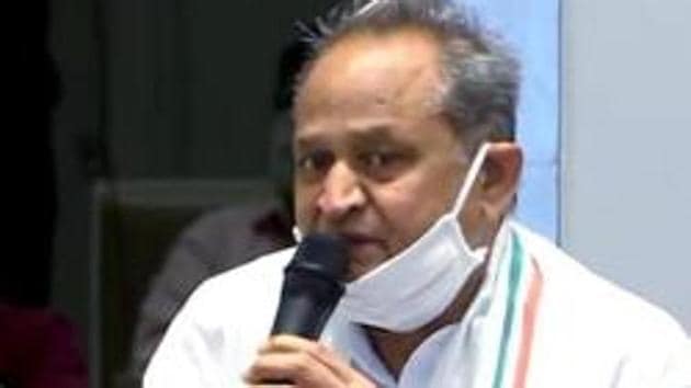 Rajasthan chief minister Ashok Gehlot on Saturday blamed the BJP for trying to topple his government.(ANI file photo) Rajasthan chief minister Ashok Gehlot on Saturday blamed the BJP for trying to topple his government.(ANI file photo)
