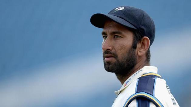 Cheteshwar Pujara of Yorkshire during day three of the LV County Championship Division One match between Yorkshire and Warwickshire at Headingley.(Getty Images)