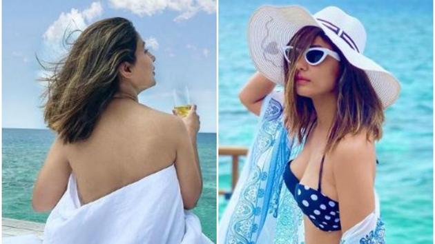 Hina Khan has been sharing pictures from her Maldives vacation.