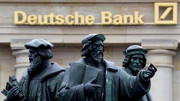 Deutsche Bank has set a target for 2025 of reaching 200 billion euros in annual sustainable investment, starting with more than 20 billion euros this year(REUTERS)