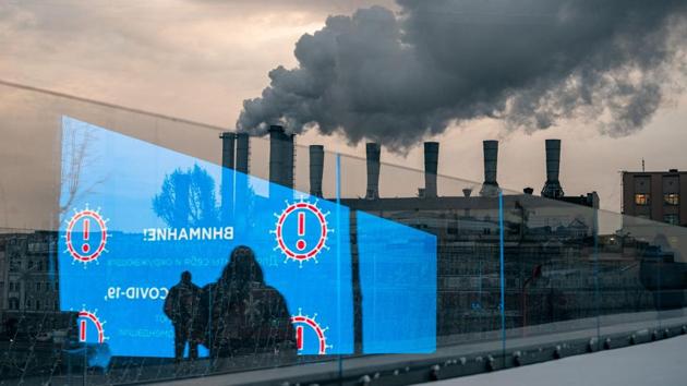 A digital screen displaying Covid-19 prevention strategies is reflected on a glass wall in Moscow on December 3. Moscow, a city of around 13 million people, has been the epicentre of Russia’s coronavirus outbreak. It reported 7,993 new cases on December 5, up from 6,868 the day before and well above the daily tallies of around 700 seen in early September, Reuters reported. (Dimitar Dilkoff / AFP) A digital screen displaying Covid-19 prevention strategies is reflected on a glass wall in Moscow on December 3. Moscow, a city of around 13 million people, has been the epicentre of Russia’s coronavirus outbreak. It reported 7,993 new cases on December 5, up from 6,868 the day before and well above the daily tallies of around 700 seen in early September, Reuters reported. (Dimitar Dilkoff / AFP)