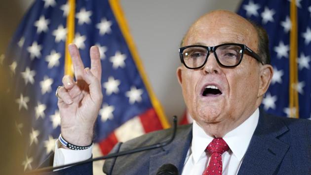 Giuliani made an appearance earlier Sunday on Fox News to speak about his legal challenges in several states on behalf of Trump. (AP file photo) Giuliani made an appearance earlier Sunday on Fox News to speak about his legal challenges in several states on behalf of Trump. (AP file photo)