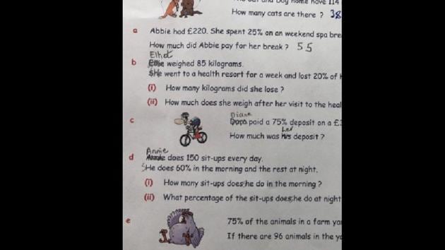 The image shows a part of the maths textbook.(Twitter@Will_Sutcliffe8)