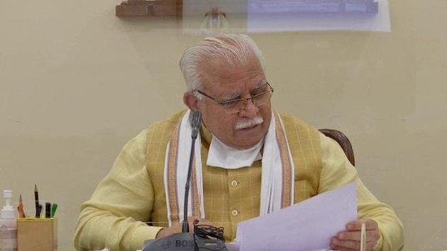 Karnal District Collector Nishant Kumar Yadav said the chief minister’s visit to Padha village has been cancelled for now but he will visit to Karnal on Tuesday evening. (Photo @mlkhattar) Karnal District Collector Nishant Kumar Yadav said the chief minister’s visit to Padha village has been cancelled for now but he will visit to Karnal on Tuesday evening. (Photo @mlkhattar)