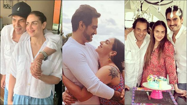 When Esha Deol introduced Bharat Takhtani to Dharmendra(Instagram/imeshadeol)