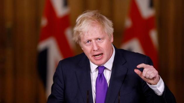 Britain's Prime Minister Boris Johnson speaks during a news conference on the ongoing situation with the coronavirus disease (Covid-19), at Downing Street in London, Britain. (Reuters) Britain's Prime Minister Boris Johnson speaks during a news conference on the ongoing situation with the coronavirus disease (Covid-19), at Downing Street in London, Britain. (Reuters)