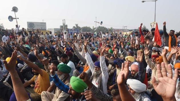 Thousands of farmers from Punjab have massed on Delhi’s borders to protest against the Centre’s new agricultural laws.(Vipin Kumar/HT Photo) Thousands of farmers from Punjab have massed on Delhi’s borders to protest against the Centre’s new agricultural laws.(Vipin Kumar/HT Photo)